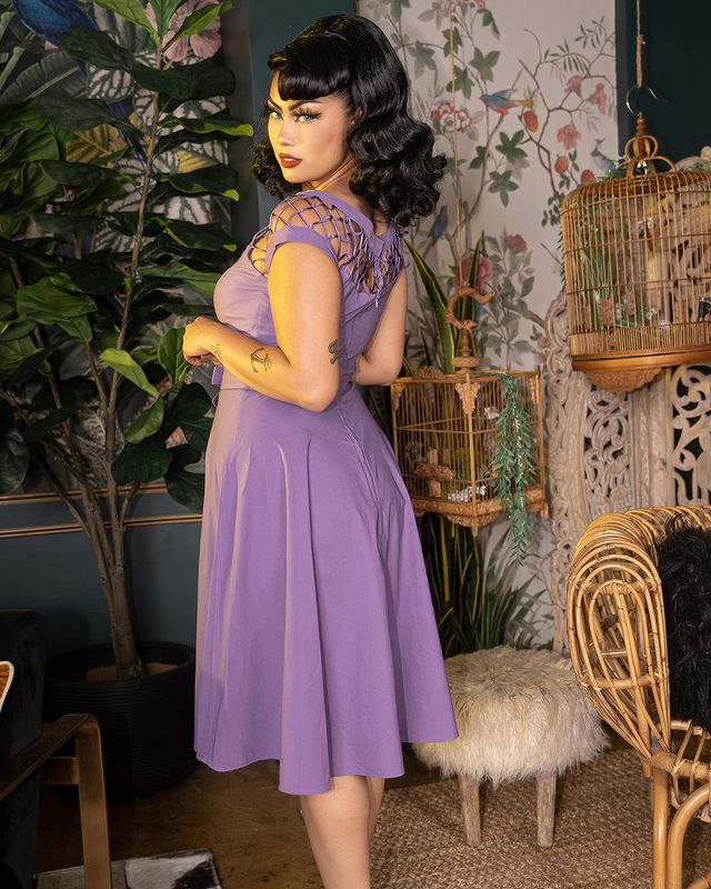 Alika Circle Dress in Purple Jewel