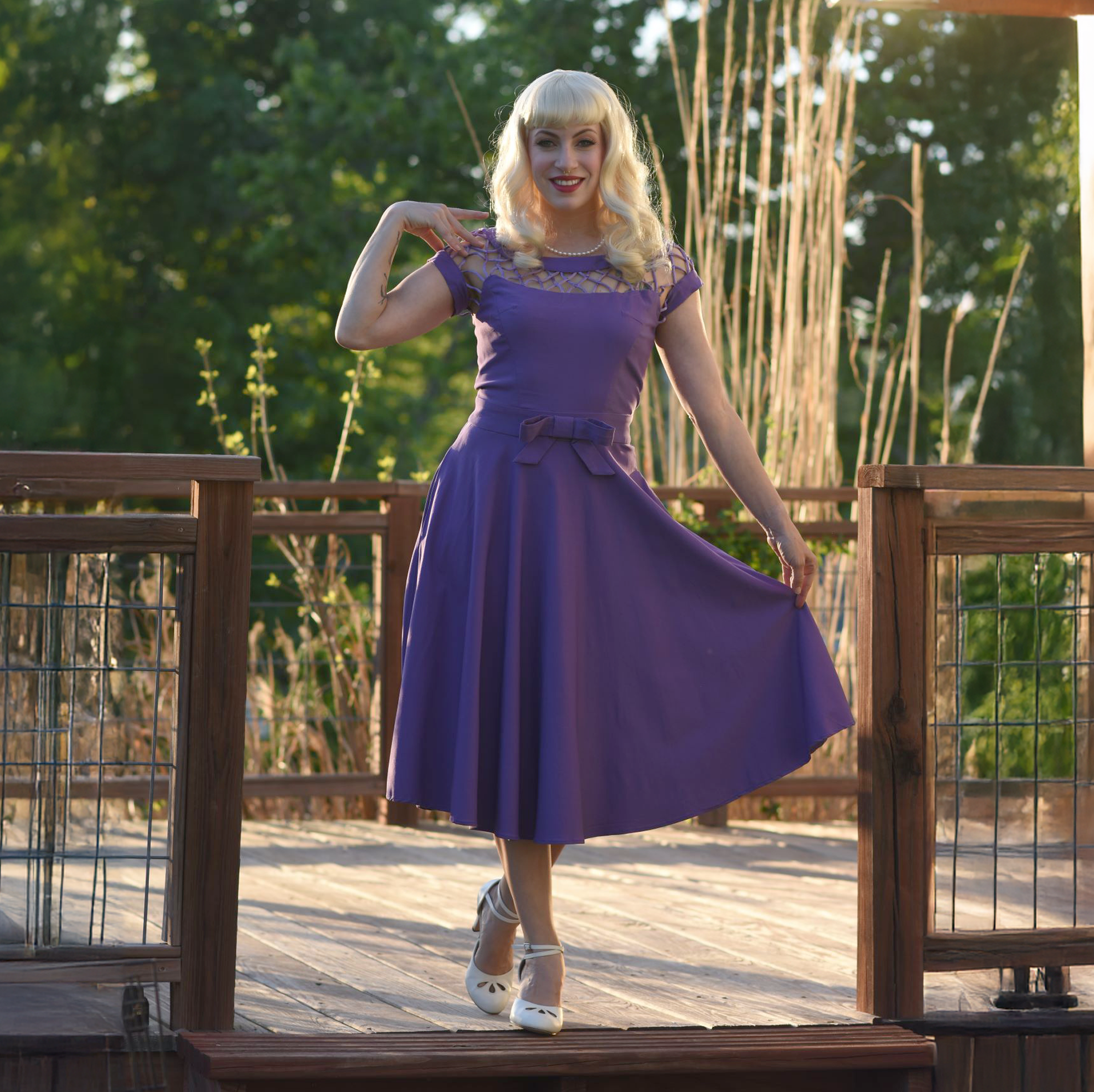 Alika Circle Dress in Purple Jewel