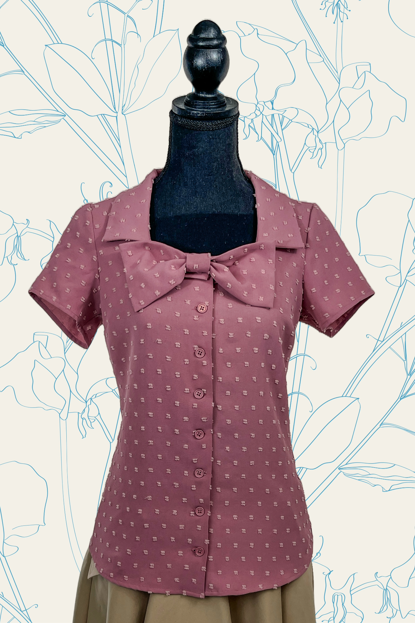 Bonnie Blouse in Vintage Rose