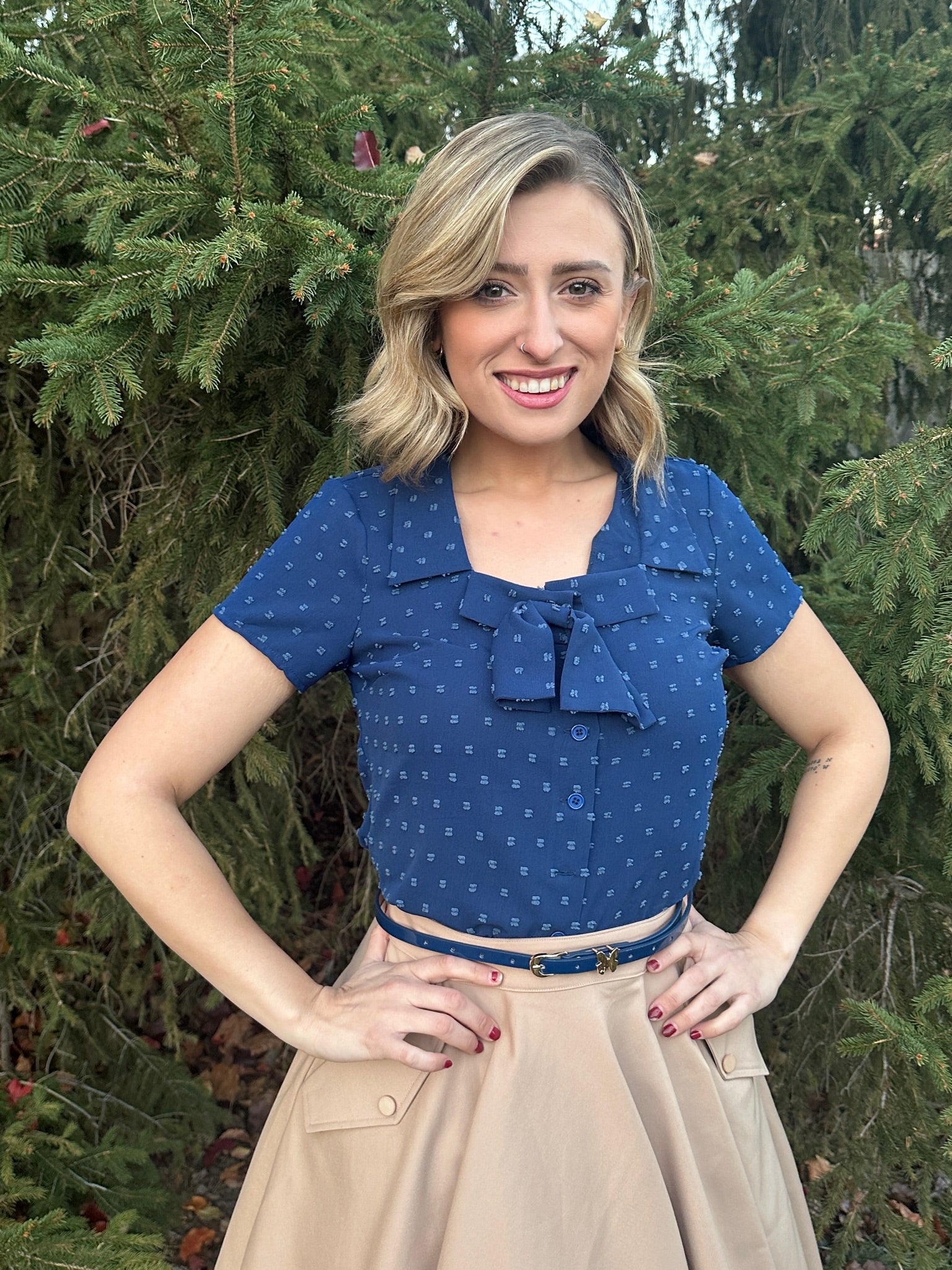 Bonnie Blouse in Navy