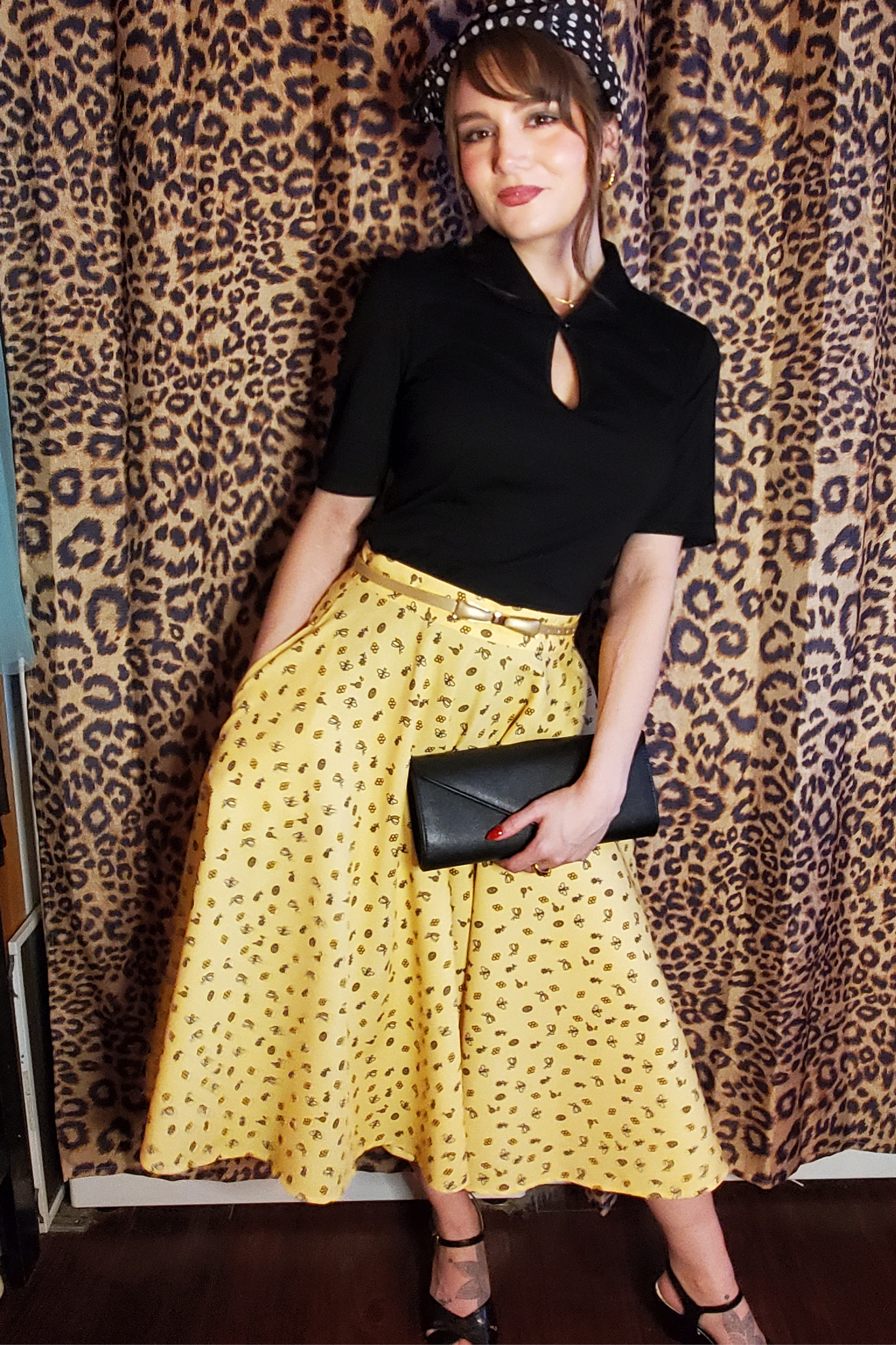 Annette Skirt in Save the Bees Print