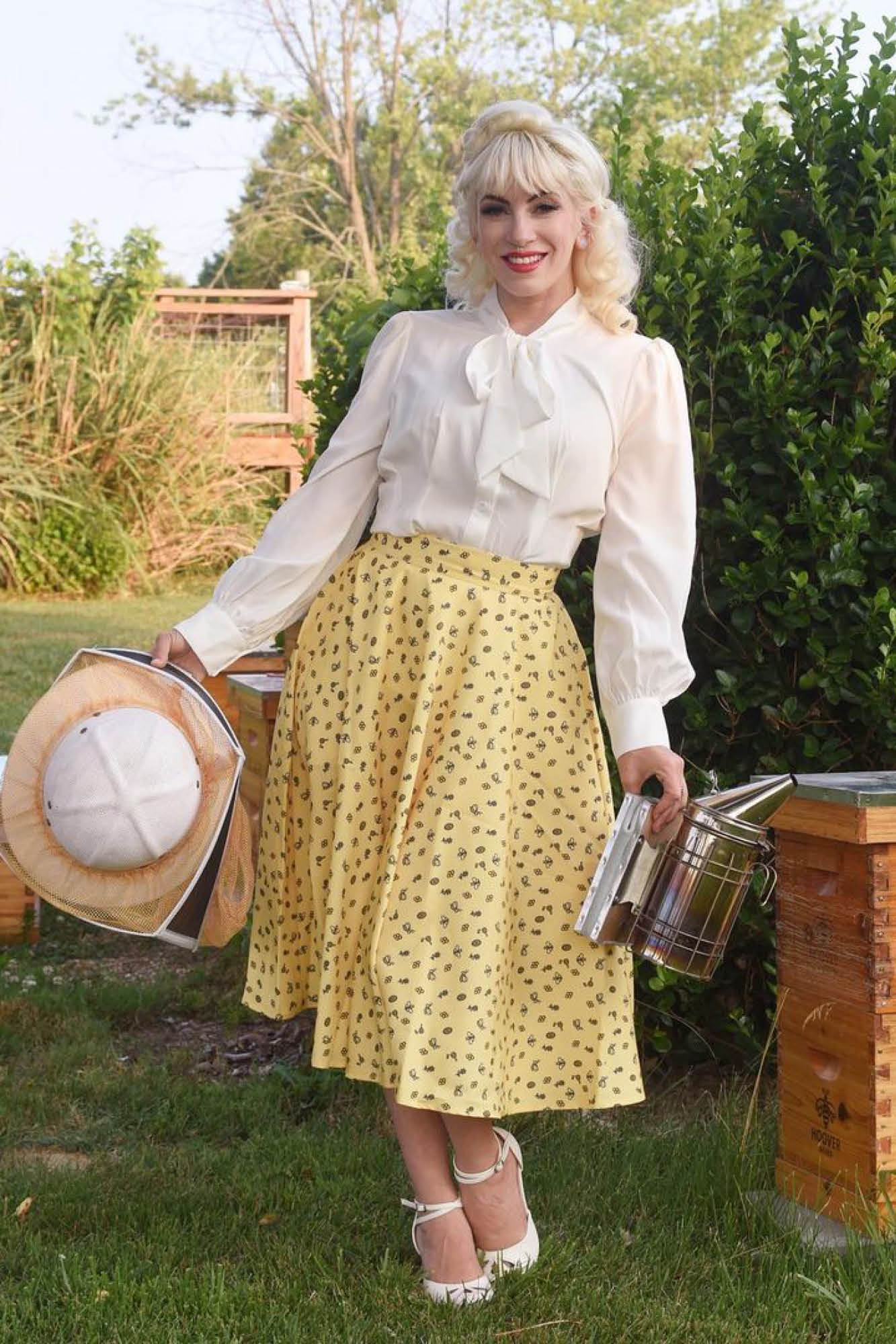 Annette Skirt in Save the Bees Print