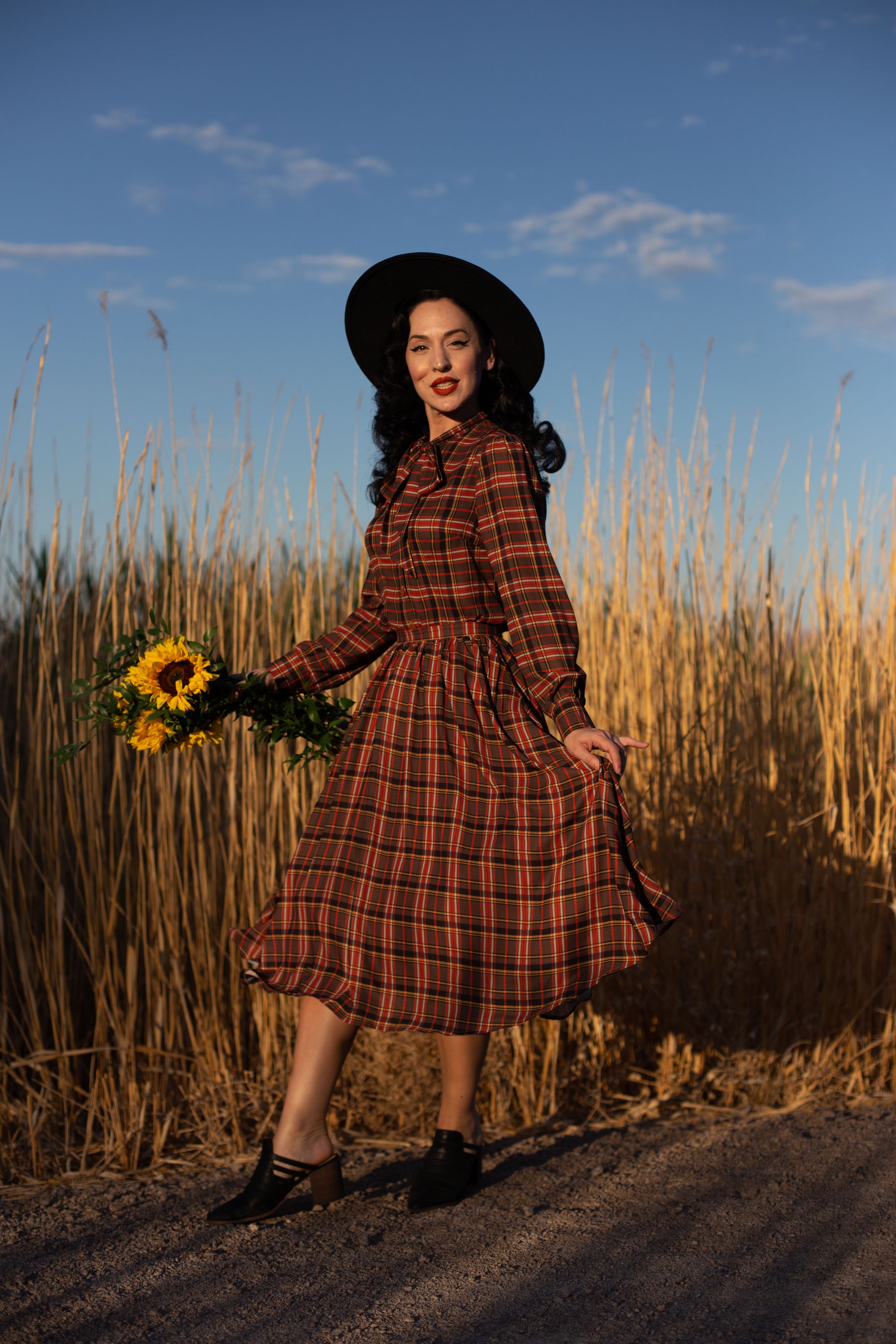 Clara Skirt in Harvest Plaid