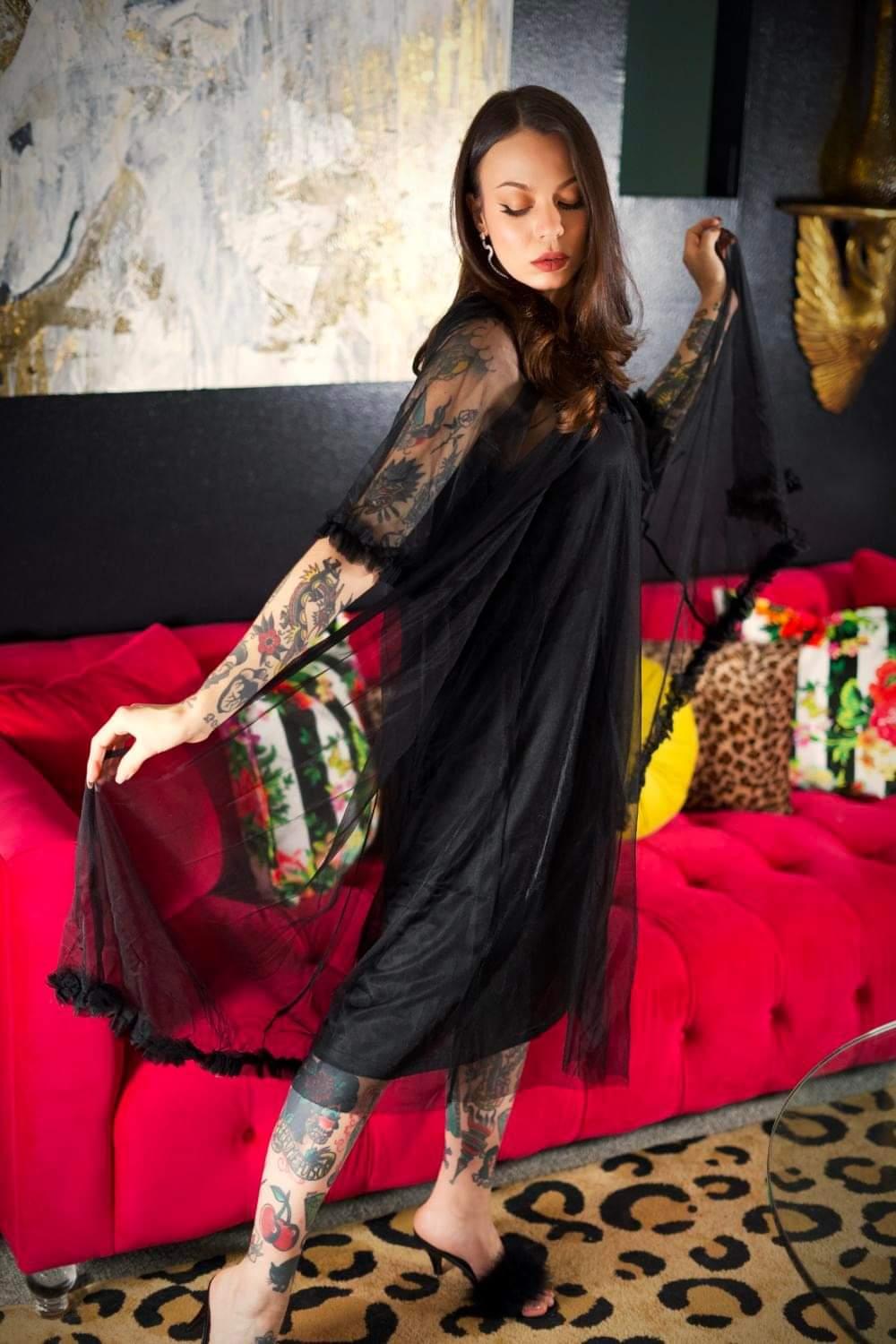 Pillow Talk Nightgown in Black (Long)