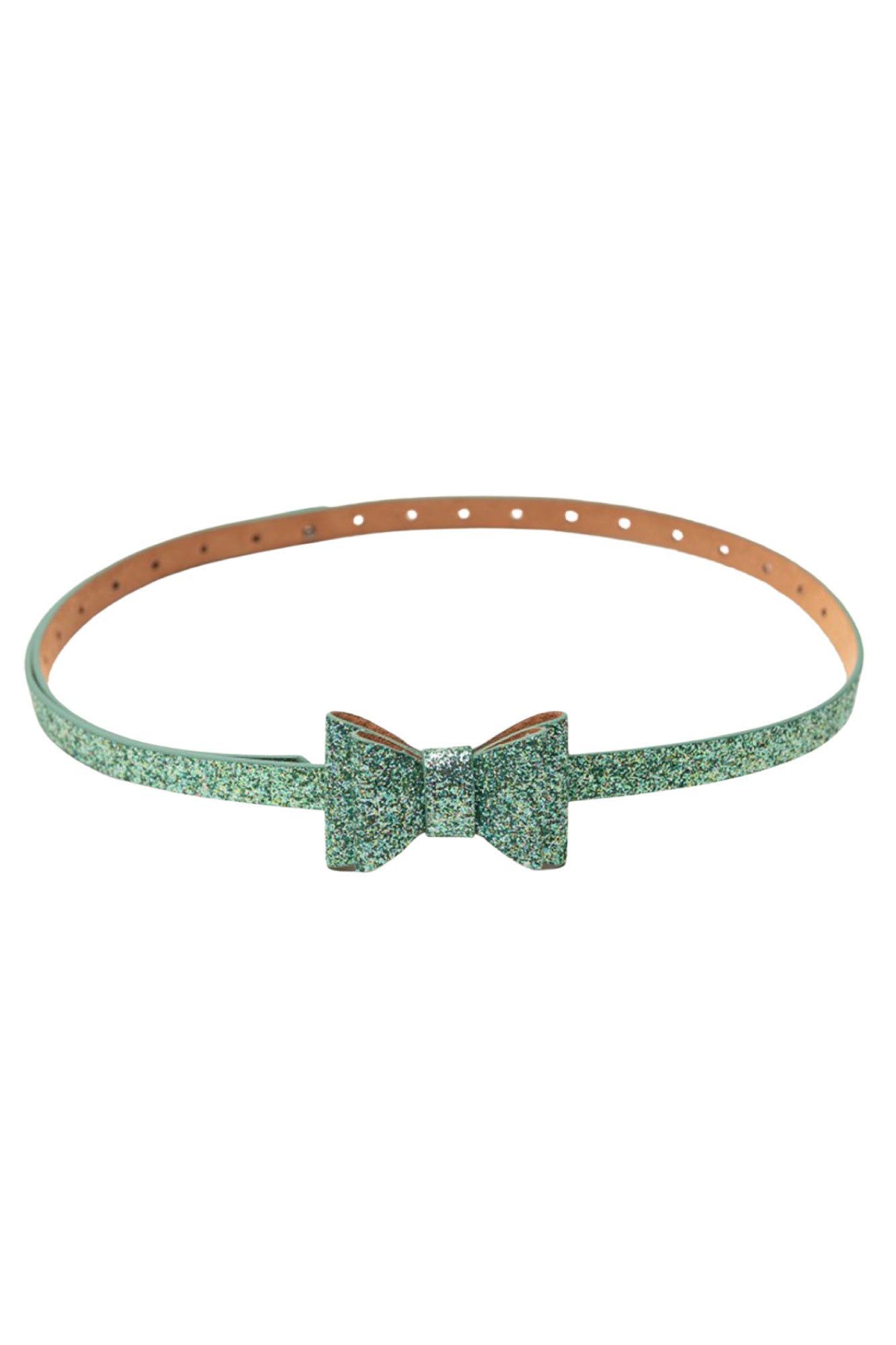 Bow Belt in Glitter Blue