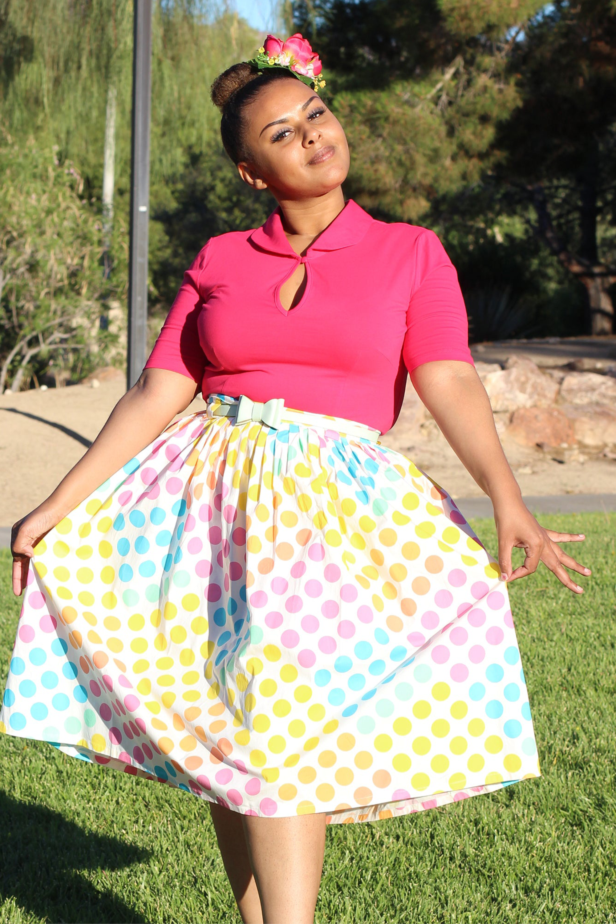 Keynote Blouse in Fuchsia