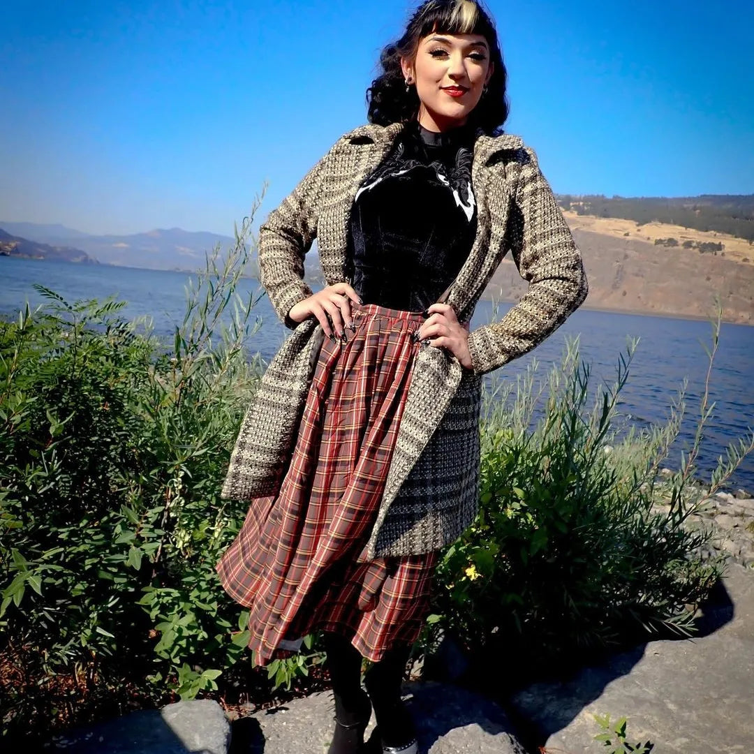 Clara Skirt in Harvest Plaid