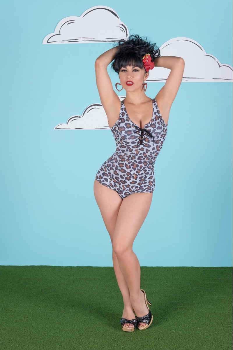 Snow Leopard One Piece Swimsuit